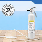 Kidde Mariner 110 Marine Fire Extinguisher for Boats, 1-A:10-B:C, 3.9 Lbs., Coast Guard Approved, Strap Bracket (Included), White