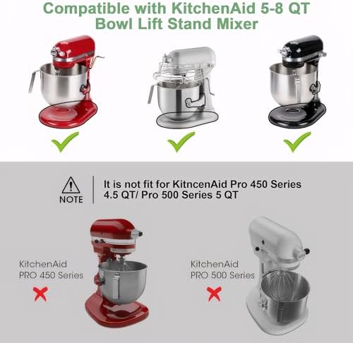 Sliding Mat Compatible with Kitchenaid Mixer 5-8 QT Stand Mixer, Convenient Appliance for Kitchen Appliances, Acrylic Mixer Slider Mat for Kitchenaid Stand Mixer Accessories Attachments