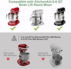 Sliding Mat Compatible with Kitchenaid Mixer 5-8 QT Stand Mixer, Convenient Appliance for Kitchen Appliances, Acrylic Mixer Slider Mat for Kitchenaid Stand Mixer Accessories Attachments