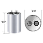 30 uF MFD ±6% 370V/440V CBB65 AC Capacitor, Dual Run Round Capacitor Replacement, 440 Volt HVAC Capacitor for AC Unit Fan Motor Start or Heat Pump or Condenser Straight Cool