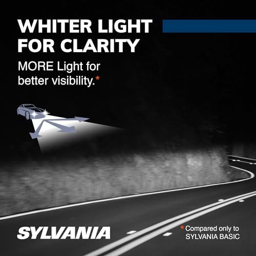 SYLVANIA - H11 SilverStar - High Performance Halogen Headlight Bulb, High Beam, Low Beam and Fog Replacement Bulb, Brighter Downroad with Whiter Light (Contains 2 Bulbs)