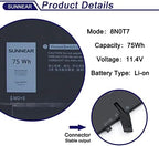 8N0T7 Laptop Battery Replacement for DELL XPS 15 9575 2-in-1 Precision 5530 2-in-1 Series15-9575-D2801TS D1805TS D2605TS D1605TS i5-8305G i7-8705G P73F P73F001 TMFYT 0TMFYT 08N0T7 75Wh