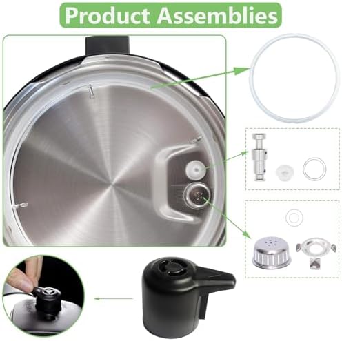 11 PCS Instant Pot Accessories for Duo 5, 6 Qt and Duo Plus 6 Qt, InstantPot Replacement Parts Include Sealing Ring, Steam Release Valve, Anti-Block Shield, Valve Sealing Ring, Float Valve and Gasket