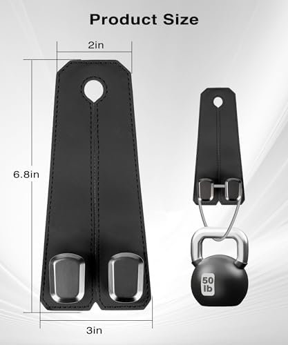 Car Hooks for Headrest, 2PCS Car Purse Hooks Luxurious leather 100% Metal Car Hangers for Seat Multifunctional Car Bag Hook Car Seat Back Storage Hook Accessories (Black)