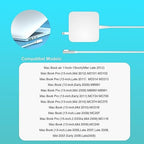 Mac Book Pro Charger, Replacement for 13-inch MacBook Pro Display (Before Mid 2012), 60W AC Adapter L-Tip Connector for MacBook air Charger (Before 2011)