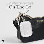 kate spade new york AirPods 4 Protective Case with Keychain Ring - That Sparkle Silver, Compatible with AirPods 4th Generation