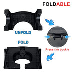 Foldable Poop Stool for Adults, Toilet Stool for Potty Training, 7'' Squatting Poop Foot Stool with Freshener Space, Bathroom Non-Slip Potty Stool, Sturdy Toilet Assistance Step Stool, Black
