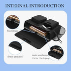 Electric Scooter Bag Wheelchair Bag, Scooter Storage Bag with 15-Inch Laptop Pocket and Cup Holders, Durable Basket for Scooter, Wheelchair and Bike, Mobility Scooter Accessories for Adults (Black)