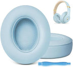 Ear Pads Replacement for Beats Studio 3 - GEVO Earpad Cushions for Beats Studio 2 3 Wired Wireless - Headphone Cover Parts with Strong Adhesive (Crystal Blue)