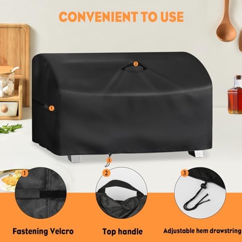Fenghome 28 inch Grill Cover for Cuisinart Gas Grill CGG-306, Outdoor Portable BBQ Griddle Covers Waterproof Griddle Accessories -28"x20"x15"