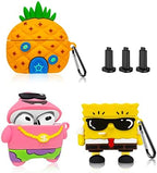 [3 Pack] Funny AirPods 3rd Generation Case, 3D Cartoon Character Cute Aripod Case for Airpods 3 Kawaii Airpods 3 2021 Cover for Men Boys Silicone Protective Case with Keychain Accessories