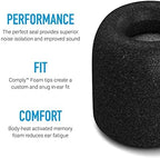 Comply Foam 500 Series Ear Tips for KZ ZS10 Pro, Sennheiser IE 100 Pro, 64 Audio U-Series, AKG N5005, Medium, 3 Pairs - No TechDefender, Memory Foam Earbud Replacement Tips, Made in the USA