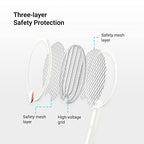 Aspectek Upgraded 3000V Electric Fly Swatter for Indoor and Outdoor, Portable, Foldable, Rechargeable with Improved Battery Life, USB Charging Cable(2 Pack)