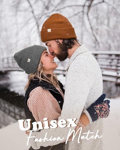 YANIBEST Beanie Hat for Women Men Satin Lined Beanie Hats Winter Hat Womens Cuffed Beanies Knit Skull Cap Warm Ski Hat Unisex