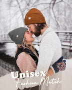 YANIBEST Beanie Hat for Women Men Satin Lined Beanie Hats Winter Hat Womens Cuffed Beanies Knit Skull Cap Warm Ski Hat Unisex