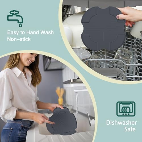 Air Fryer Trivets Silicone for Ninja Crispi, Heat-Resistant Hot Pads Potholders for Ninja Crispi Airfryer Accessories, Dishwasher-Safe Kitchen Holder