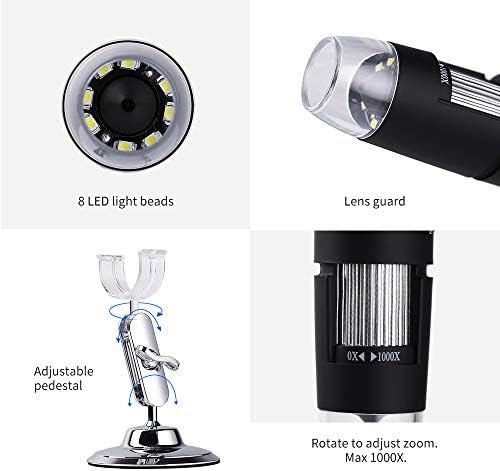 Digital Microscope HD 1080P Handheld Microscope with 8 LED Light Replacement for/Android//Windows/MAC