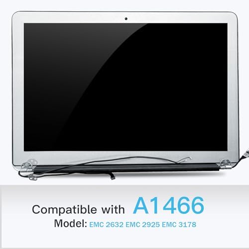 Replacement Screen 13.3" for MacBook Air A1466 13-inch 2013 2014 2015 2016 2017 EMC 2632 EMC 2925 EMC 3178 Full LCD Screen Display Assembly（Silver）
