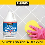 HARRIS 12% Concentrated Food Grade Hydrogen Peroxide, 128oz, for Kitchen, Bath, Laundry, Home and Garden with Easy Fill Funnel