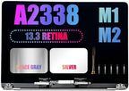 A2338 Screen Replacement for M1 M2 MacBook Pro Retina 13" A2338 Screen EMC 3578 MYD83 MYD92 MYDA2 MYDC2 Full LCD LED Screen Display Assembly.(Silver)