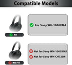 WH-1000XM4 Replacement Earpads Cushions, Protein Leather Ear Pads for Sony WH-1000XM4(WH1000XM4) Noise Canceling Headphones with High Density Memory Foam, Without Affecting Sensor (Black)
