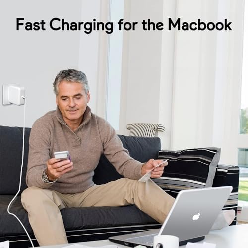 85W Mac Book Pro Charger,Charger Adapter with Fast Charging,Replacement AC 2T-Tip Connector Power Adapter,Laptop Charger Compatible with MacBook pro & Air 13 inch-15 inch Retina After Mid 2012