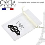 Camila Paris CP2437 French Hair Barrettes for Women Thick Hair, Hair Clip Black, Strong Hold Grip Barrette Hair Clips for Women, No Slip Styling Hair Accessories for Women, Made in France