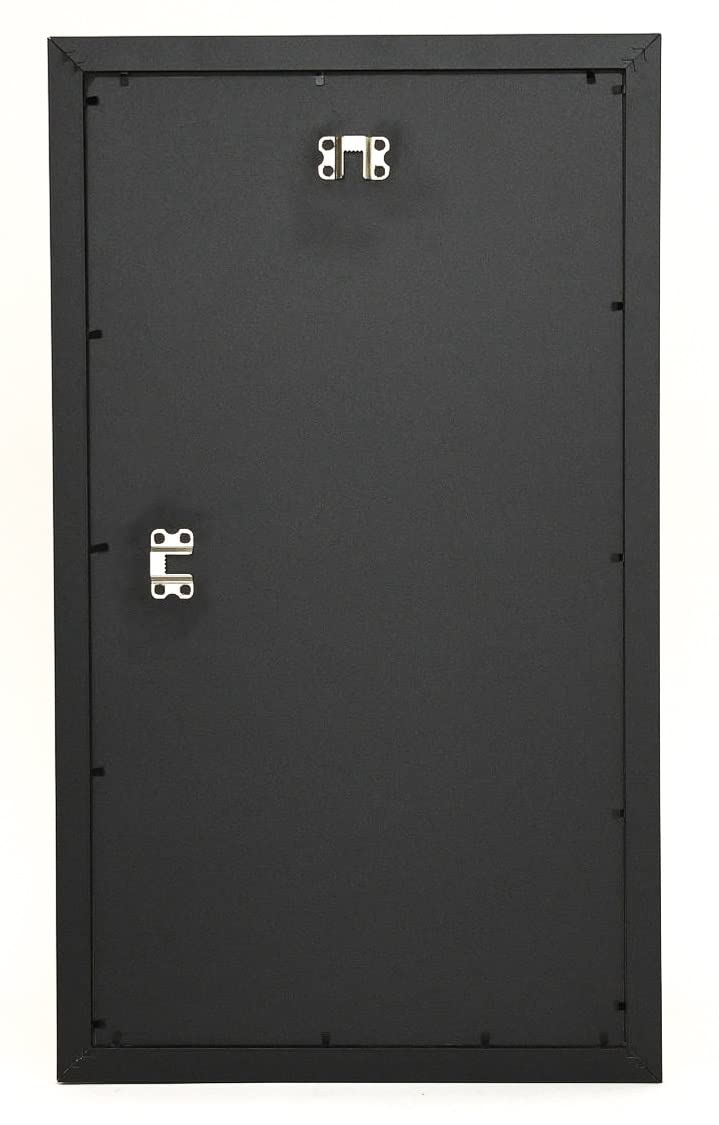 Frame Amo 11x20 Black Modern Picture or Poster Frame, 1 inch Wide Border, Smooth Wrap Finish, Acrylic Face