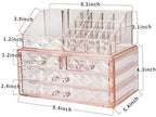 ZHIAI Stackable cosmetic organizer with drawers, easy to organize cosmetic products accessories Suitable for vanity, toilet, bathroom and bedroom organization and storage