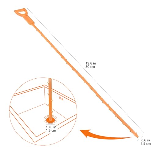 Amazon Basics Drain Clog Remover Tool, Includes 5 Plastic and 1 Stainless Drain Snakes, Effectively Clean Hair and Other Clog for Toilet, Kitchen Sink, Bathroom Tub, 6 Pack