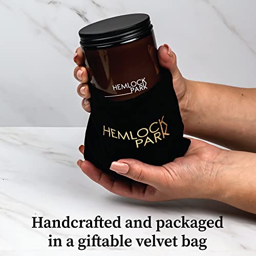 Hemlock Park Crackling Wood Wick Candle Handcrafted with Natural Coconut Wax and Essential Oils (Blue Sage, Standard 8 oz)