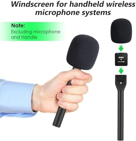 Microphone Cover Foam Compatible with Rode Wireless Go II/PRO Suitable for Interview Go Handheld Adaptor, Replacement Rode Pop Filter to Blocks Out Plosives by YOUSHARES