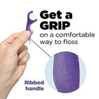 GUM Comfort Slide Floss Picks - Perfect for Tight Teeth - Extra Strong Shred-Resistant Dental Floss, Easy Grip Handle - Dental Flossers for Adults - Fresh Mint Flavor, 120ct