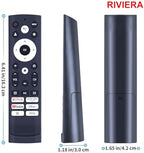 RIVIERA ERF3S90H Replacement Voice Remote Control for Hisense Smart Google TV Model 43A6H 50A6H 55A6H 65A6H 75A6H 50U6H 55U6H 65U6H 75U6H 65U8H 75U8H with 6 Shortcut Keys