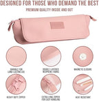 Hair Tools Travel Bag and Heat Resistant Mat for Flat Irons, Straighteners, Curling Iron, and Haircare Accessories, 2-in-1 design, with Interior Pockets, Portable Organizer