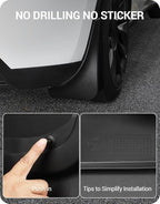 BASENOR 2025 Upgraded Tesla Model Y Mud Flaps Splash Guards Vehicle Sediment Protection No Drilling No Tape Mudflaps Tire Protector Mudflaps All Weather Tesla Exterior Accessories (Set of 4)