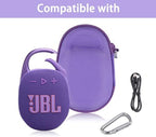 co2CREA Hard Carrying Case Replacement for JBL Clip 5 Waterproof Portable Mini Speaker (Purple Case)
