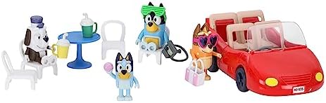 Bluey Vehicle and 4 Figure Pack, Escape Convertible with Four 2.5 Inch Figures, 9 Accessories and Sticker Sheet | Amazon Exclusive