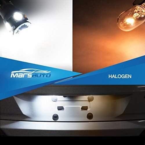 Marsauto 194 LED Bulb 6000K White 168 T10 2825 W5W 5SMD Replacement Bulbs for Car Dome Map Door Courtesy Side Marker Reading Glove Box License Plate Lights (Pack of 10)