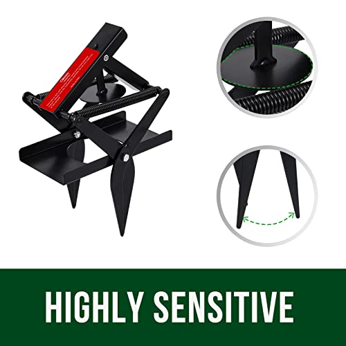 Garsum Mole Trap,EasySet Eliminator Black Scissor Traps, Mole Traps That Kill Instantly for Lawns,Reusable Quick and Clean Kill Vole Trap,1 Set