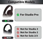 Adhiper Sweat Ear Covers for Beats Studio Pro Headphones, Silicone Headphone Case Covers for Beats Studio Pro Accessories, Washable & Sweat Proof Ear Pads Cover - Brown