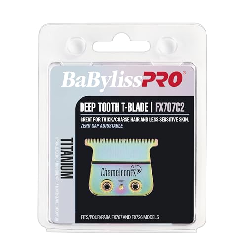 BaBylissPRO Replacement Blades, Deep-Tooth T-Blades for Outlining Hair Trimmers (FX787, FX799) and LoPROFX Trimmers (FX726, FX729)