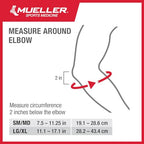 MUELLER Sports Medicine Hg80 Premium Tennis Elbow Support, Golfer's Elbow Pain Relief For Men and Women, Black, Large/X-Large