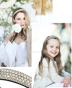 Wecoe Silver Rhinestone Headband for Women and Girls, Colorful Bling Sparkly Crystal Diamond Hair Band, Formal Hair Accessories for Holiday Birthday Gift