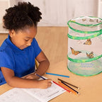 Insect Lore Butterfly Garden | As Seen On TV | 10 Live Baby Caterpillars, Habitat, Journal, Life Cycle Figurines, Seeds, Stickers, Feeder, Chrys-A-Lid Logs | Raise and Release Painted Lady Butterflies