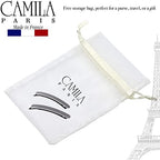 Camila Paris CP3375 French Hair Barrettes Clips for Women, Handmade, Girls Side Slide-in Barrette Clip, Hair Accessories for Women. Strong Hold No Slip Grip Fashion Durable Styling, Made in France