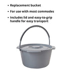 McKesson Commode Replacement Bucket with Handle and Lid, 7.5 qt, 1 Count