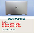 Replacement Laptop LCD Cover Back Rear Top Lid for HP Envy X360 13-BD 13T-BD M82692-001 M76736-001 (Gold)