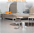 15 ft Extension Cord Tower Power Strip, 11 Outlets 3 USB(1 USB-C) Chargers, TESSAN Surge Protector with Multi Plug Outlet, 1050J Protection, Office Supplies, Desk Accessories, School Dorm Essential