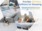 Marine Moon Mattress Topper Queen, Cooling Pillow Top Mattress Topper, Extra Thick Plush Mattress Pad Cover, Overfilled with 7D Down Alternative, Relief Back Pain, Soften Hard Mattress, 80'' x 60''